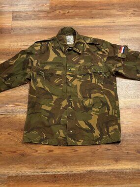 Dutch DPM Camo Field Shirt Jacket – Netherlands Army Surplus Wahler KL Size Med